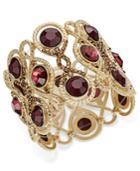 Inc International Concepts Gold-tone Large Stone Stretch Bracelet, Created For Macy's