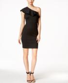 Calvin Klein Ruffled One-shoulder Sheath Dress