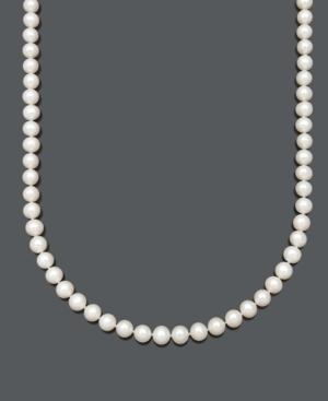 "belle De Mer Pearl Necklace, 18"" 14k Gold Aa Cultured Freshwater Pearl Strand (8-9mm)"