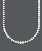 "belle De Mer Pearl Necklace, 18"" 14k Gold Aa Cultured Freshwater Pearl Strand (8-9mm)"