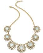 Charter Club Gold-tone Stone And Crystal Flower Statement Necklace, Only At Macy's