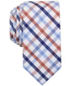 Bar Iii Men's Rust Multi-color Check Slim Tie, Only At Macy's