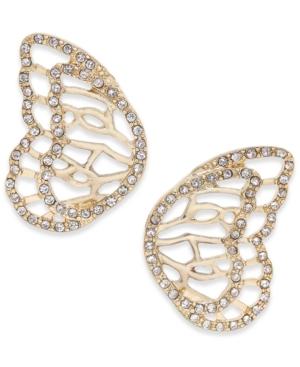 Thalia Sodi Pave Butterfly Wing Stud Earrings, Created For Macy's
