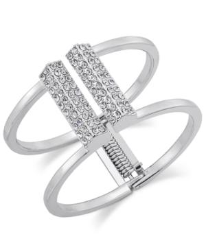 Inc International Concepts Silver-tone Pave Bar Hinge Bracelet, Only At Macy's