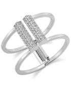 Inc International Concepts Silver-tone Pave Bar Hinge Bracelet, Only At Macy's