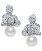 Danori Cubic Zirconia & Imitation Pearl Drop Earrings, Created For Macy's