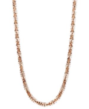 "14k Rose Gold Necklace, 20"" Faceted Chain"