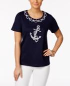 Alfred Dunner Seas The Day Beaded Applique Top
