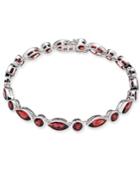 Rhodolite Garnet Link Bracelet (19 Ct. T.w.) In Sterling Silver