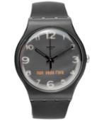 Swatch Unisex Swiss Nonvedolora Black Silicone Strap Watch 41mm Suob107
