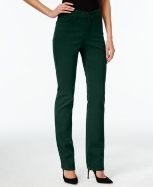 Nydj Marilyn Straight-leg Poinsetta Wash Jeans