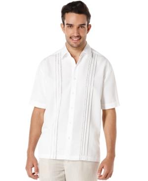Cubavera Geometric Tucks Short-sleeve Shirt