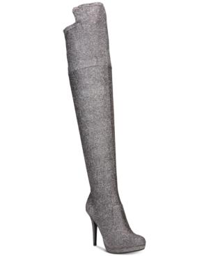 Thalia Sodi Blairre Wide-calf Wide-width Over-the-knee Platform Boots, Created For Macy's Women's Shoes
