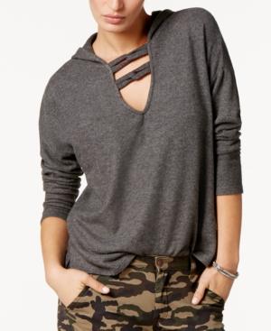 Project Social T Carrie Twisted-neck Hoodie