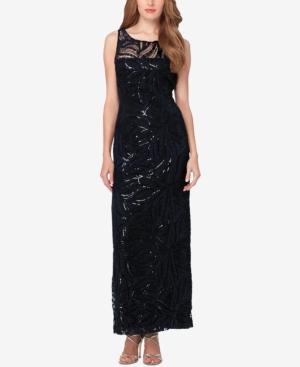 Tahari Asl Sequined Column Gown