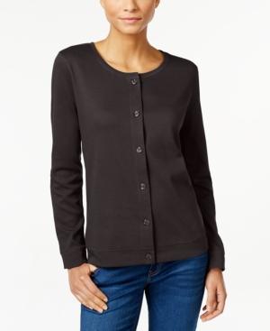 Karen Scott Long-sleeve Cardigan, Only At Macy's