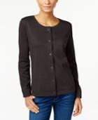Karen Scott Long-sleeve Cardigan, Only At Macy's