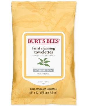 Burt's Bees Facial Cleansing Towelettes With White Tea Extract, 10-pk.