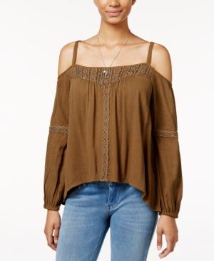 Jessica Simpson Cold-shoulder Peasant Top