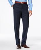 Ryan Seacrest Distinction Navy Glenplaid Slim-fit Pants, Only At Macy's
