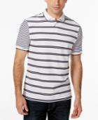 Club Room Short-sleeve Striped Polo