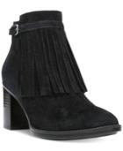 Naturalizer Fortunate Fringe Block-heel Booties Women's Shoes