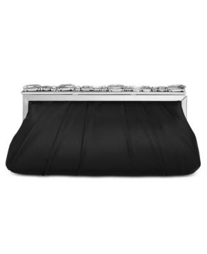 Adrianna Papell Satin Stone Clutch