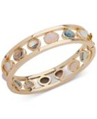Anne Klein Gold-tone Multi-stone Bangle Bracelet
