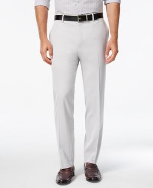 Alfani Men's Matte Silver Flat-front Pants
