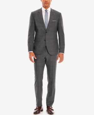 Boss Regular/classic-fit Houndstooth Italian Virgin Wool Suit