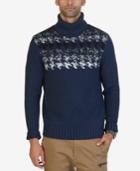 Nuatica Men's Houndstooth Turtleneck Sweater