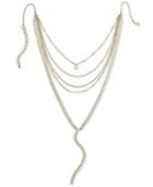 I.n.c. Gold-tone Colored Stone Multi-row Y Necklace, 12 + 3 Extender, Created For Macy's