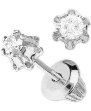 Children's Diamond Stud Earrings (1/8 Ct. T.w.) In 14k White Gold