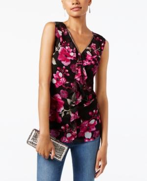 Inc International Concepts Zip-trim Mesh Top, Created For Macy's