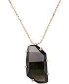 Abs By Allen Schwartz Gold-plated Stone Pendant Long Necklace