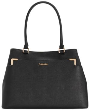 Calvin Klein On My Corner Saffiano Tote
