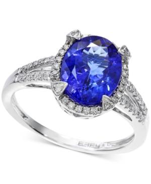 Tanzanite (2-5/8 Ct. T.w.) And Diamond (1/4 Ct. T.w.) Ring In 14k White Gold, Created For Macy's