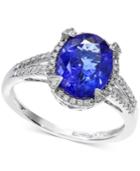 Tanzanite (2-5/8 Ct. T.w.) And Diamond (1/4 Ct. T.w.) Ring In 14k White Gold, Created For Macy's