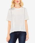 Vince Camuto Embroidered Satin Top