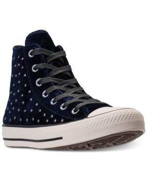 Converse Women's Chuck Taylor Hi Velvet Stud Casual Sneakers From Finish Line