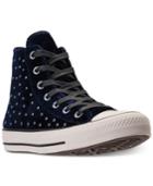 Converse Women's Chuck Taylor Hi Velvet Stud Casual Sneakers From Finish Line