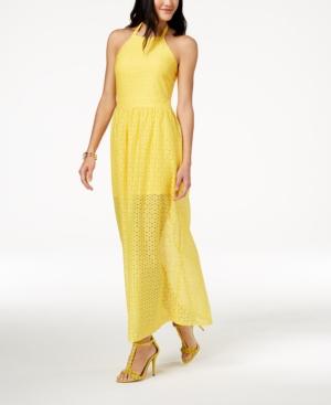 The Edit By Seventeen Juniors' Crocheted Maxi Dress, Created For Macy's