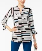 Alfani Tie-sleeve Top, Only At Macy's