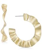 Kate Spade New York Gold-tone Wavy Hoop Earrings