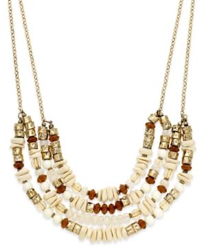 Inc International Concepts Gold-tone 4-row Beaded Necklace, Only At Macy's