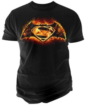 Men's Batman V Superman: Flame Logo Graphic-print T-shirt From Changes