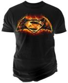 Men's Batman V Superman: Flame Logo Graphic-print T-shirt From Changes