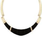 Lucky Brand Gold-tone Leather Wrapped Choker Necklace