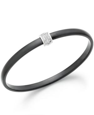 Diamond And Ceramic Bangle Bracelet (1/3 Ct. T.w.) In Sterling Silver