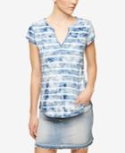 Sanctuary City Cotton Split-neck T-shirt